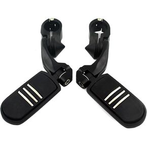 Motorcycle Matte Black 32mm Highway Pegs, Foot Rest for Harley Road Glide Street Glide Electra Glide Road King with 1.25 Engine Guard