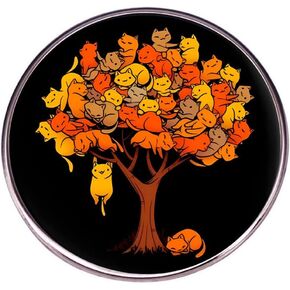 A Tree Cat Button Enamel Pin Ginger Cat Tree Lapel Pin Cute Animal Brooch Badge Cartoon Cats on the Tree Badge Pin Clothing Bags Accessories Children Men Women Cat Lover Gift