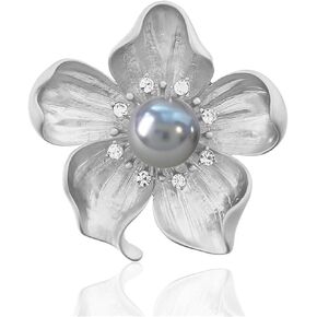 WCRAZYE Yellow Flower White Pearl Brooch for Women Girls Gold Autumn Flower Pins Autumn Fall Flower Broach for Mother Wife GF Wedding Bridal Bouquet Party Charm Flower Pin for Christmas Valentine's Day in Kuwait