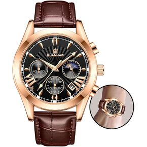 Men's Automatic Mechanical Diving Watch， 40mm Luminous Dial， 100M Waterproof， Luxury Fashion Business Casual Sport Designer Genuine Watch with Calendar， Rubber/Stainless Steel Strap…