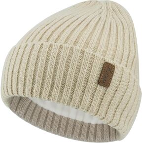 FZ FANTASTIC ZONE Womens Mens Winter Warm Beanie Hats Knit Slouchy Cuffed Skull Cap with Fleece Lined for Women Men
