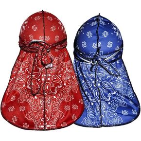 Designer Durag | Customs Two-Tone Designer Durags,Fanshion Du Rag for 360/450/720 Waves,Waver Cap