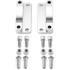 Wsays Front Fender Riser 20mm Relocator Kit Spacer Bracket Lift Adapter Chrome Compatible with Harley Touring Electra Glide Road King FLHR FLHT 21" Wheel 2003-2013 Models
