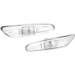 Front Bumper Turn Indicator, Left and Right Side Marker Light Turn Lamp Fits for E46 02-05 63137165914