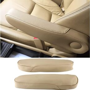 Qiilu Front Door Panel Armrest, A Pair of PU Leather Car Front Seat Armrest Cover for Honda 2005-2010