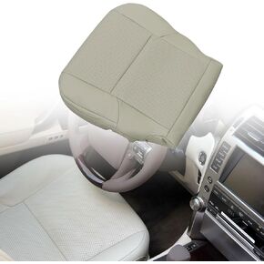 Priprilod Tan Perforated Leather Driver Side Bottom Seat Cover Compatible with Lexus GX460 2010 2011 2012 2013 2014 2015 2016 2017