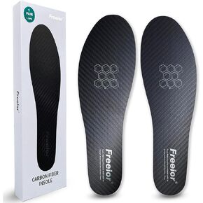 Carbon Fiber Insole for Pain Relief of Turf Toe, Hallux Rigidus and Limitus, Foot Fractures Recovery, Rigid Thin Foot Plate Carbon Fiber Shoe Inserts for Men Women 1 Pair 10.63"- 270mm
