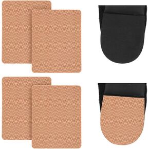 TIESOME Shoe Sole Protector, 4 PCS Shoe Sole Non Slip Pads Adhesive Silicone Shoe Soles Protectors Thickness Cushion Sole Stick Protector Replacement Kit for Leather Shoes and High Heels(Khaki)