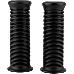 Majatou Handlebar Hand Grips, Motorcycle Handle Grip, Pair of 1inch 25mm/ 1.1inch 28mm Universal Motorcycle Vintage TPU Handle Handlebar Grip Modified Accessories (Black)