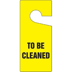 Accuform TAD847 Standard Door Knob Hanger Tag, Legend"Maintenance Employee Inside", 9" Length x 4" Width x 0.015" Thickness, RP-Plastic, Black on Yellow (Pack of 10)