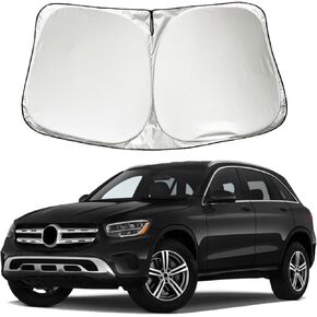 مظلة شمسية للزجاج الأمامي XHRING متوافقة مع Mercedes Benz GLC 300 GLC300 /GLC 350E/GLC 43 AMG 2025 2024 2023 e350 e450 E Class 2018-2025 GLB 2020-2025، ملحقات نافذة السيارة واقي الشمس