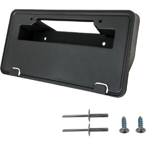 Front Bumper License Tag Plate Frame Bracket Holder Compatible with 2017 2018 2019 Ford F-250 F-350 F-450 F-550 Super Duty Replace HC3Z-17A385-AA FO1068183