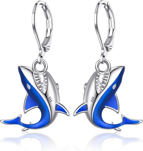 Sea Turtle/Orca/Mushroom/Shell/Shark Earrings for Women Dangle Leverback Earrings Ocean Jewelry Gifts for Women in Kuwait