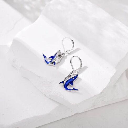 Sea Turtle/Orca/Mushroom/Shell/Shark Earrings for Women Dangle Leverback Earrings Ocean Jewelry Gifts for Women in Kuwait