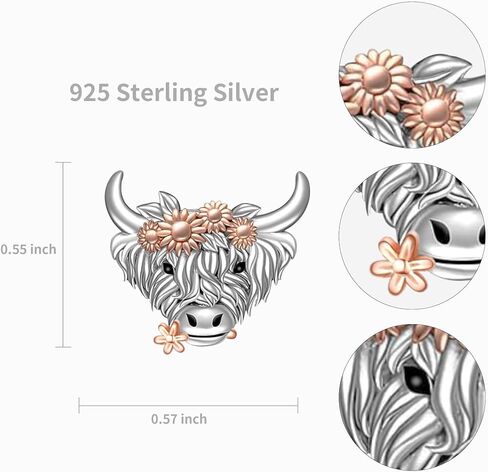 Axolotl/Highland Cow/Pig Earrings for Women 925 Sterling Silver Jewelry Stud Earrings Cute Fun Animal Earrings Gift for Christmas Birthday in Saudi Arabia