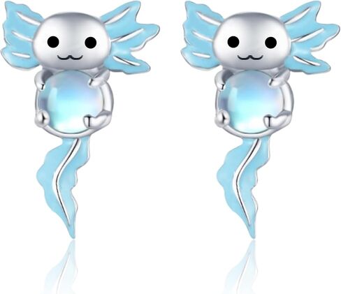 Axolotl/Highland Cow/Pig Earrings for Women 925 Sterling Silver Jewelry Stud Earrings Cute Fun Animal Earrings Gift for Christmas Birthday in Saudi Arabia