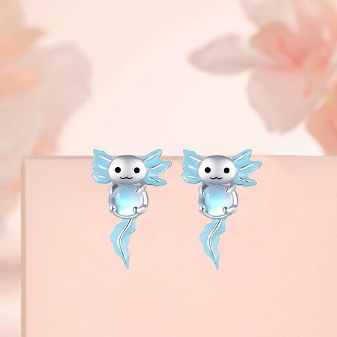 Axolotl/Highland Cow/Pig Earrings for Women 925 Sterling Silver Jewelry Stud Earrings Cute Fun Animal Earrings Gift for Christmas Birthday in Saudi Arabia