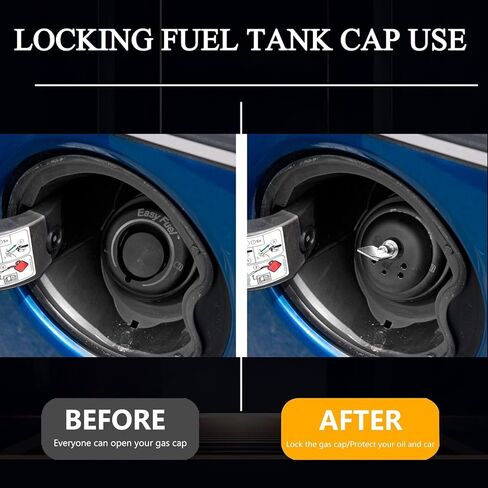 قفل غطاء خزان باب الوقود مع غطاء ومفاتيح متوافقة مع 2015-2023 فورد موستانج إسكيب غطاء غاز بديل لباب الوقود مع قفل قابس الوقود BU5Z-9C268-B in Kuwait