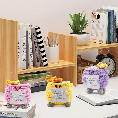 Emotional Support Dumpster Fire Crochet Keychains, Cute Keychain, Emotional Support Crochet Dumpster Fire Keychain in Saudi Arabia