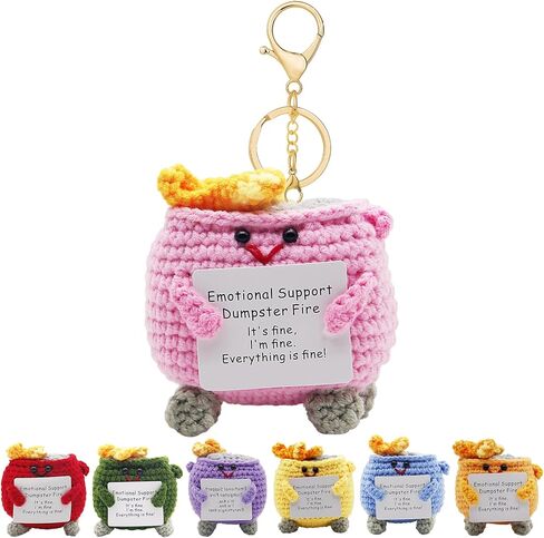 الدعم العاطفي سلة المهملات النار الكروشيه سلاسل المفاتيح، سلسلة المفاتيح لطيف، الدعم العاطفي الكروشيه القمامة النار المفاتيح in Kuwait