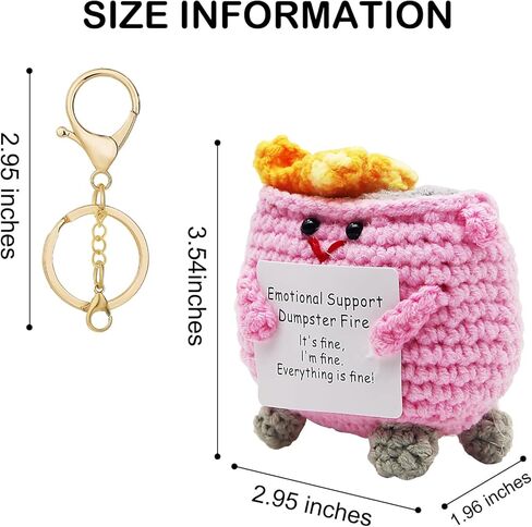 الدعم العاطفي سلة المهملات النار الكروشيه سلاسل المفاتيح، سلسلة المفاتيح لطيف، الدعم العاطفي الكروشيه القمامة النار المفاتيح in Kuwait