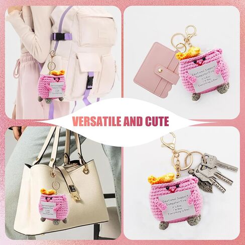 الدعم العاطفي سلة المهملات النار الكروشيه سلاسل المفاتيح، سلسلة المفاتيح لطيف، الدعم العاطفي الكروشيه القمامة النار المفاتيح in Kuwait