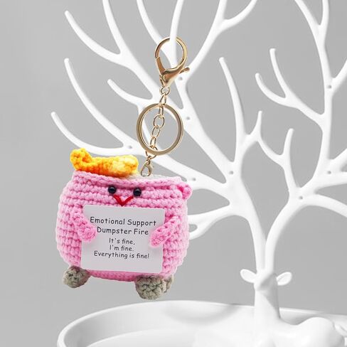 الدعم العاطفي سلة المهملات النار الكروشيه سلاسل المفاتيح، سلسلة المفاتيح لطيف، الدعم العاطفي الكروشيه القمامة النار المفاتيح in Kuwait