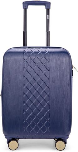 Badgley Mischka Diamond Expandable Carry-on Suitcase 20" Airline Approved Luggage (Navy) in Saudi Arabia