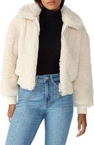 Sanctuary Womens Tori Short Cold Weather Faux Fur Coat in Saudi Arabia