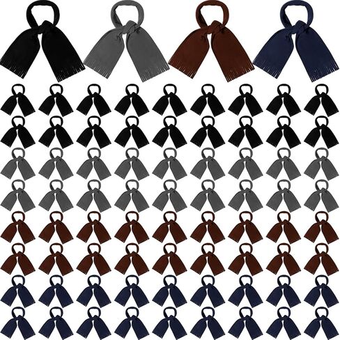 تولايت 72 قطعة من الأوشحة الشتوية الدافئة للشتاء والشرابات وشاح طويل ملفوف للنساء والرجال للجنسين (أسود، أزرق داكن، رمادي داكن، بني داكن) in Kuwait