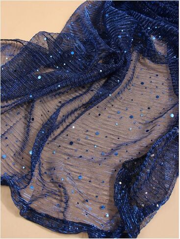 Floerns Women's Sequin Bandana Square Scarf Silk Scarves Mesh Shawl and Wrap in Saudi Arabia
