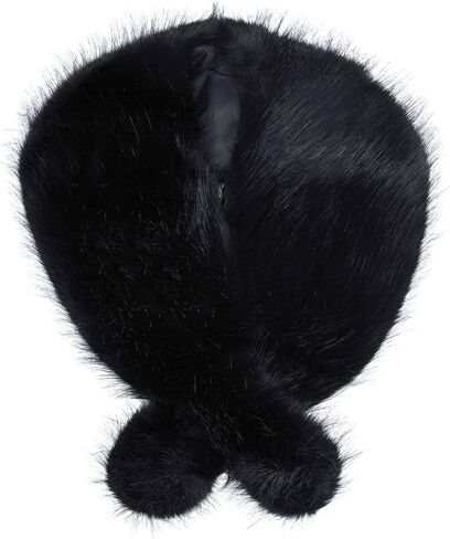 Futrzane Classic Shawl - Faux Fur Stoles Wraps for Women - Large Fake Fur Scarf in Kuwait