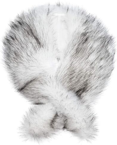 Futrzane Classic Shawl - Faux Fur Stoles Wraps for Women - Large Fake Fur Scarf in Kuwait