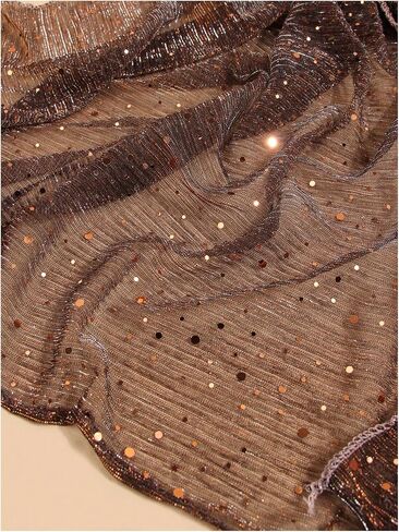 Floerns Women's Sequin Bandana Square Scarf Silk Scarves Mesh Shawl and Wrap in Saudi Arabia