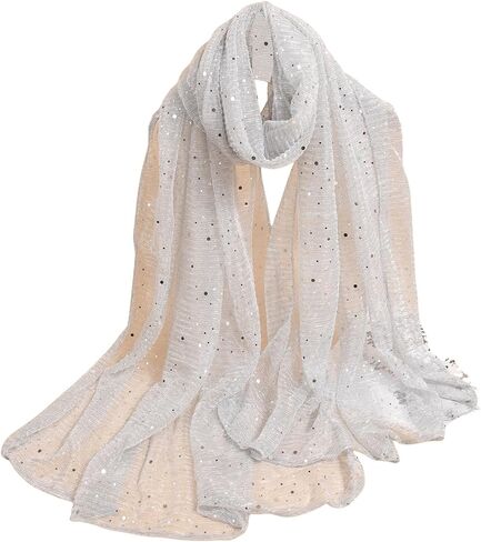 Floerns Women's Sequin Bandana Square Scarf Silk Scarves Mesh Shawl and Wrap in Saudi Arabia