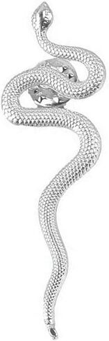 Gothic Snake Brooch Pin Thriller Animal Serpent Snake Lapel Pin Metal Punk Bending Creep Cobra Snake Brooches for Women Men Suit Coat Accessories in Saudi Arabia