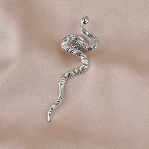 Gothic Snake Brooch Pin Thriller Animal Serpent Snake Lapel Pin Metal Punk Bending Creep Cobra Snake Brooches for Women Men Suit Coat Accessories in Saudi Arabia