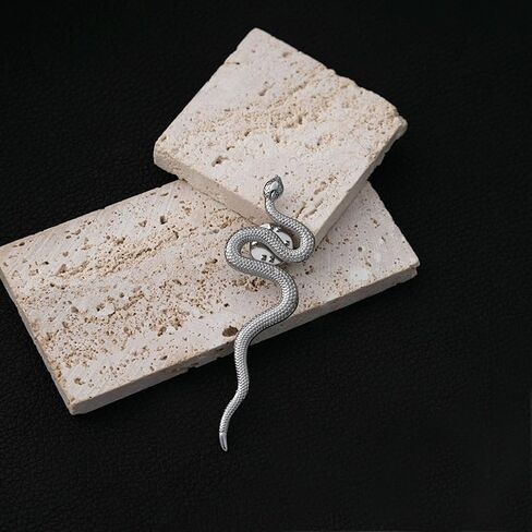 Gothic Snake Brooch Pin Thriller Animal Serpent Snake Lapel Pin Metal Punk Bending Creep Cobra Snake Brooches for Women Men Suit Coat Accessories in Saudi Arabia