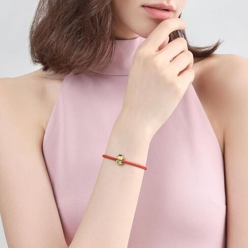 سوار تشاو سانغ سانغ 999 24K من الذهب الصلب لعطلة الدب والشجرة للنساء 17 سم 94563C in Kuwait