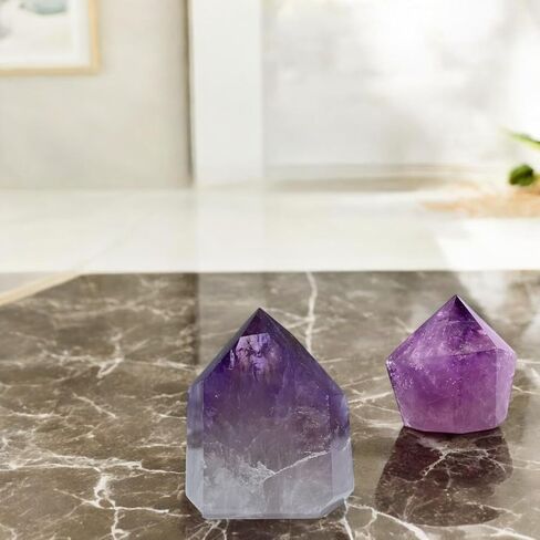 1 to 2 Lb of Pure Large Amethyst Crystal Natural Point – (Approximate Height 3 to 4.5 Inches) Purple Gemstone in Saudi Arabia