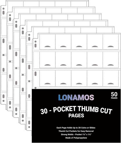 150-Sheets Double-Side 3-Pocket Currency Pages - 11 Holes for Currency Binder, 900 Pockets Paper Money Collection Pages for Dollar Bills, Banknotes and Coupons, Currency Sleeves Collecting Album Pages in Kuwait