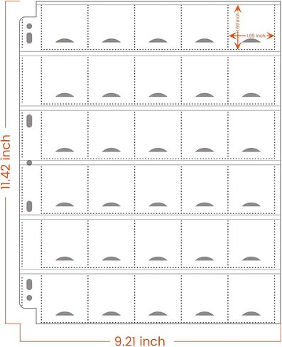 150-Sheets Double-Side 3-Pocket Currency Pages - 11 Holes for Currency Binder, 900 Pockets Paper Money Collection Pages for Dollar Bills, Banknotes and Coupons, Currency Sleeves Collecting Album Pages in Kuwait