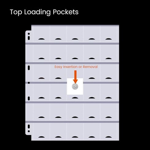 150-Sheets Double-Side 3-Pocket Currency Pages - 11 Holes for Currency Binder, 900 Pockets Paper Money Collection Pages for Dollar Bills, Banknotes and Coupons, Currency Sleeves Collecting Album Pages in Kuwait