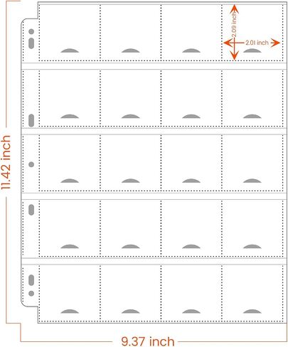 150-Sheets Double-Side 3-Pocket Currency Pages - 11 Holes for Currency Binder, 900 Pockets Paper Money Collection Pages for Dollar Bills, Banknotes and Coupons, Currency Sleeves Collecting Album Pages in Kuwait