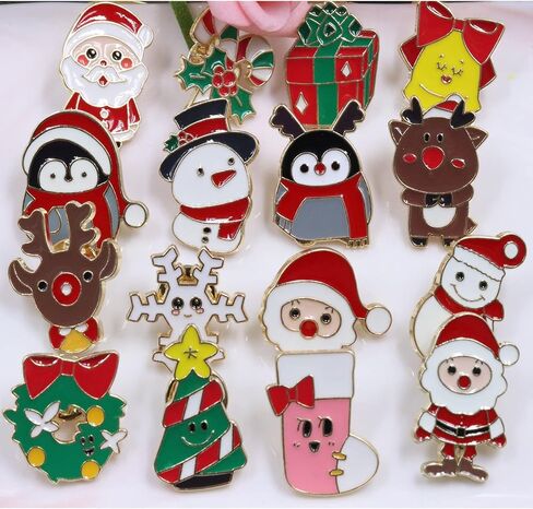 Fashion Christmas Brooch Pin Enamel Lapel Badge Brooch Halloween Brooch Pin Pendant Pin Cute Brooch Pin Cartoon Brooch Pin Badges Brooch Pins for Xmas and H… in Kuwait