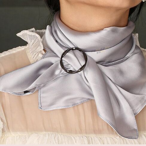 Scarf Rings for Women Silk Scarf Rings Metal Tshirt Tie Circle Clip Buckles Scarf Rings Slides for Scarves Shawl Silk Neckerchief Tshirt Coat Belt Buckle Jewelry Gifts… in Kuwait