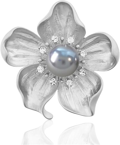 WCRAZYE Yellow Flower White Pearl Brooch for Women Girls Gold Autumn Flower Pins Autumn Fall Flower Broach for Mother Wife GF Wedding Bridal Bouquet Party Charm Flower Pin for Christmas Valentine's Day in Kuwait