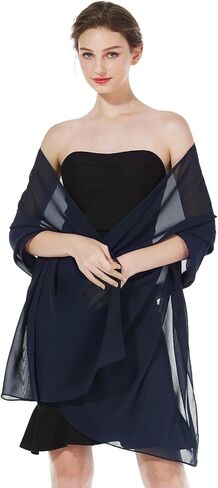 Women Chiffon Shawls and Wraps for Evening Dresses Wedding Party Travel Scarves Pashmina Bikini Cover Up in Kuwait