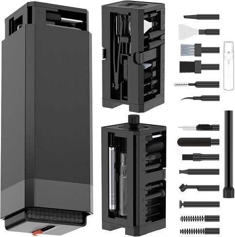 VICHYIE Keyboard Cleaning Kit with Brush, Computer Laptop Cleaner Kit, Phone Cleaning Tool, Multi-Function Cleaner Kit for Earbuds, Cellphones, PC, Screens, Camera Lens, Electronics Devices in Saudi Arabia