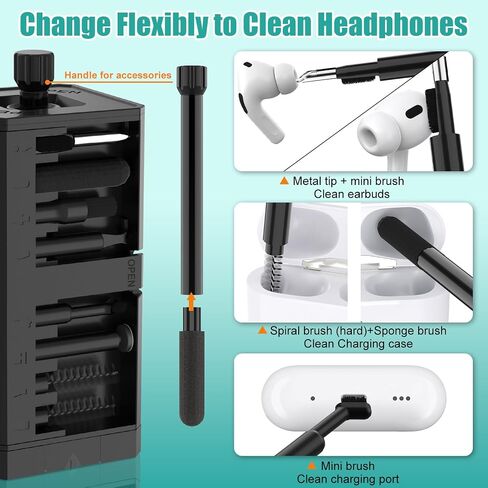 VICHYIE Keyboard Cleaning Kit with Brush, Computer Laptop Cleaner Kit, Phone Cleaning Tool, Multi-Function Cleaner Kit for Earbuds, Cellphones, PC, Screens, Camera Lens, Electronics Devices in Saudi Arabia